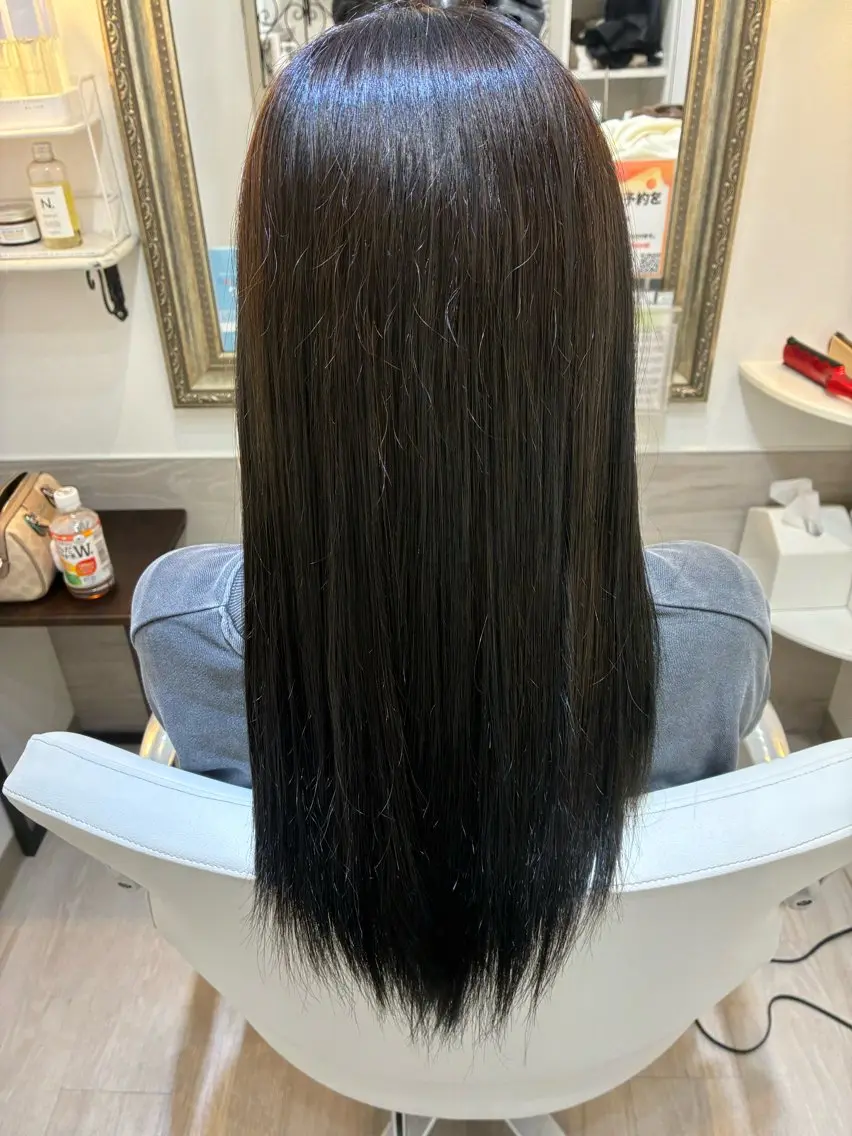 ロング カラー ヘアカラー トリートメント ✨透明感カラー✨ ☘️くすみカラー☘️のヘアスタイル