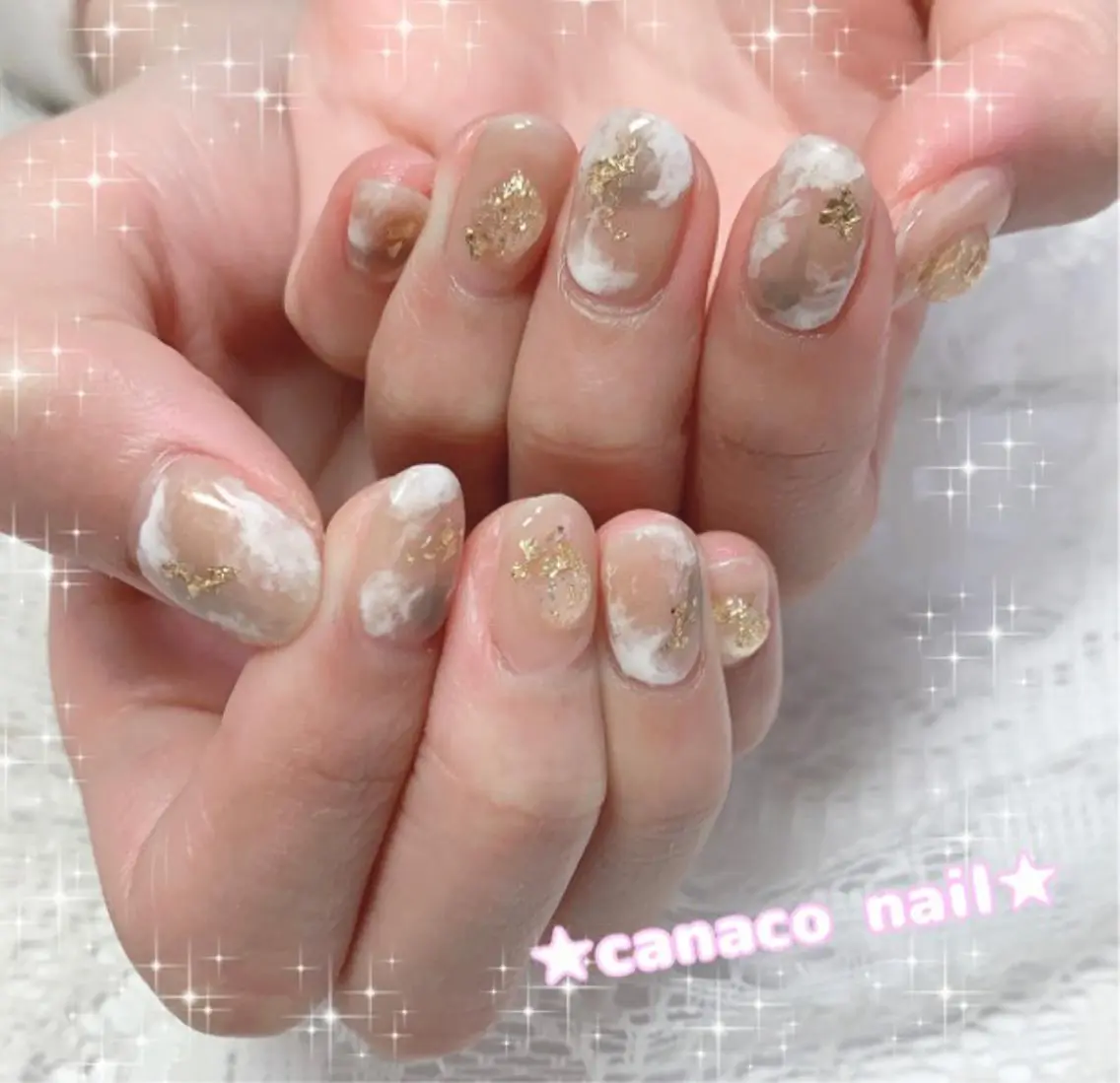ネイル ニュアンスネイル ハンドネイル ハンドケア ベテランネイル cnc  nailのネイルデザイン