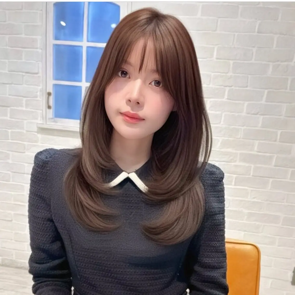 セミロング カラー カット ヘアカラー トリートメント 加藤 杏のヘアスタイル