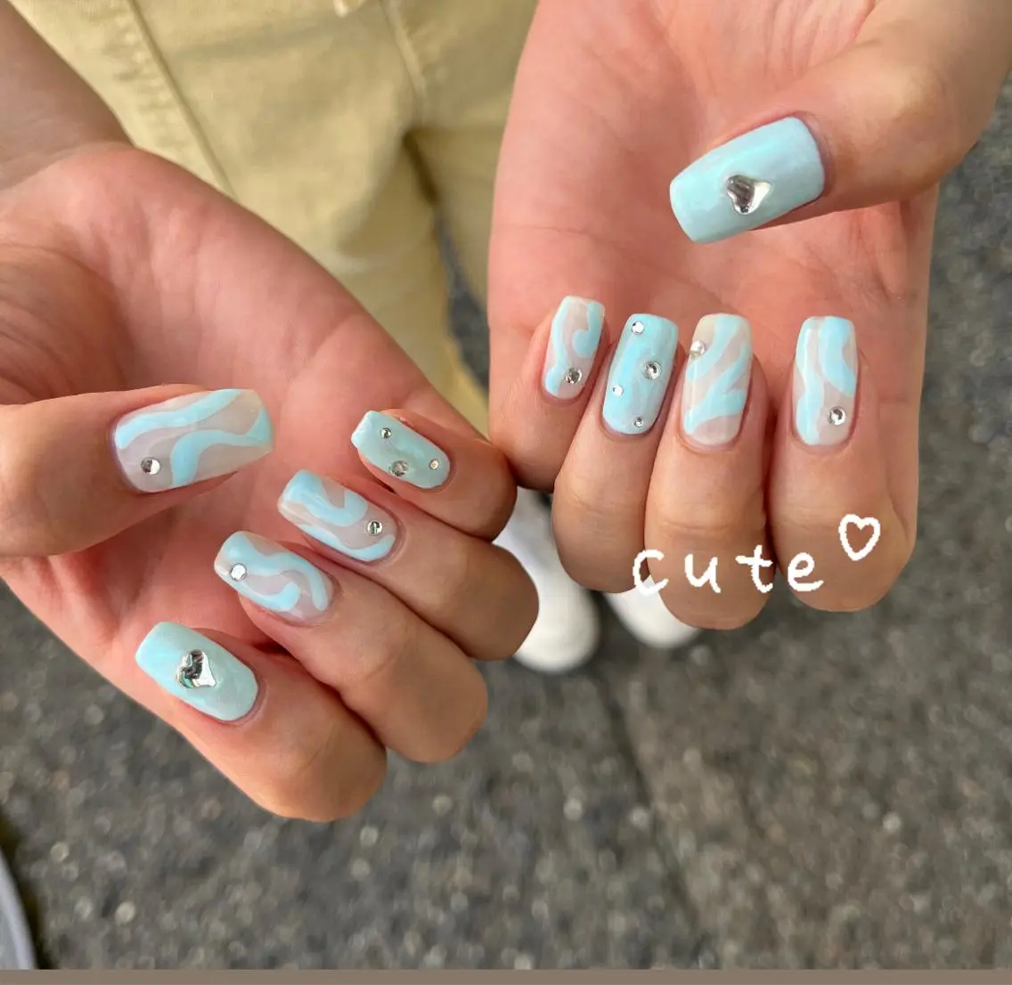 ネイル 水色 #Amin nail salonのネイルデザイン