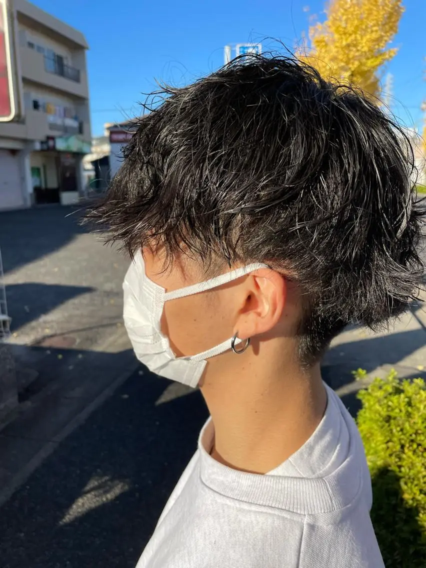 メンズカット＋スパイラルパーマの写真