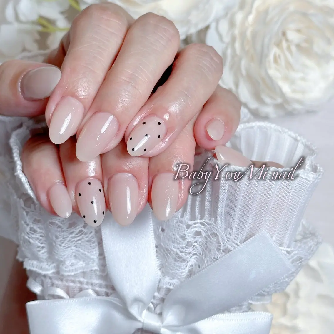 ネイル オーロラネイル チークネイル 成人式 フットネイル フレンチネイル ハンドネイル BabyYouMi nailのネイルデザイン