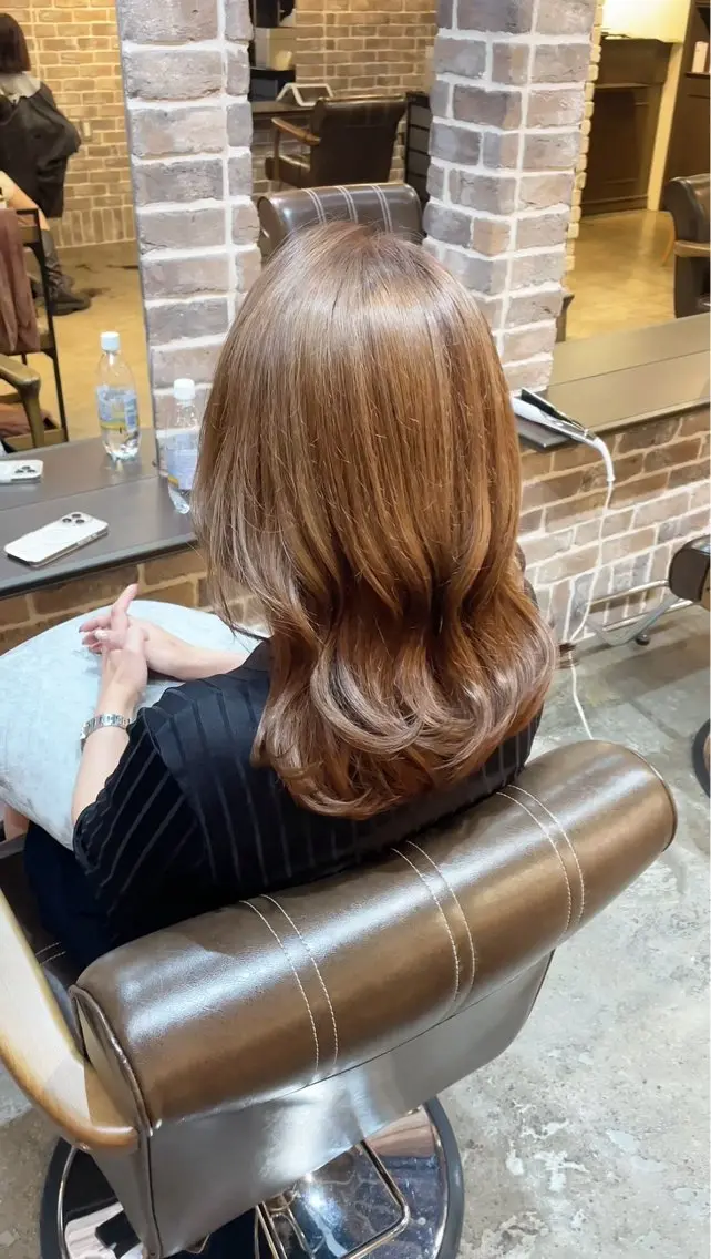 ロング カラー ベージュカラー ブリーチ ヘアカラー トリートメント 艶カラー/インナー /グラデ/大西小百合のヘアスタイル