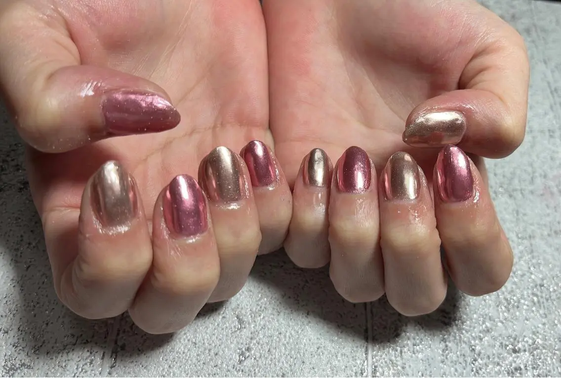ネイル ミラーネイル ワンカラーネイル Mimi Nailのネイルデザイン