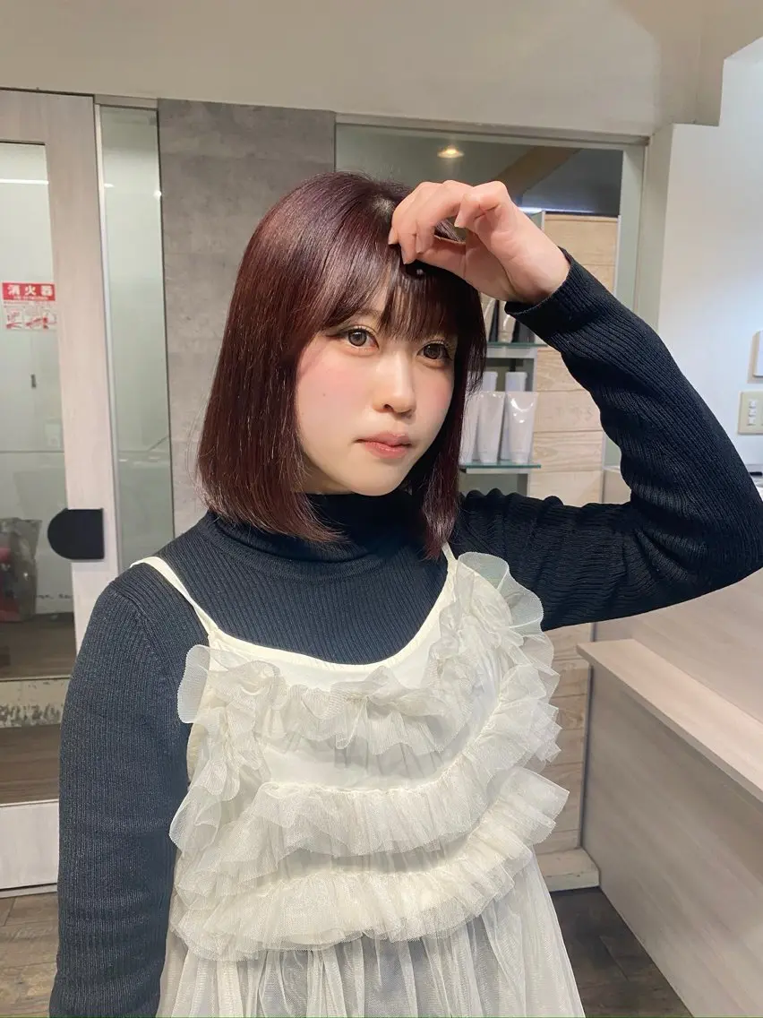 【 10月限定 】前髪カット＋髪質改善カラーの写真