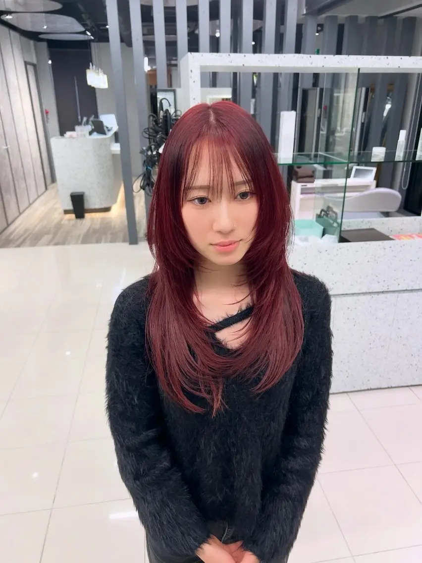 ロング レイヤーカット 大野 智亜里のヘアスタイル
