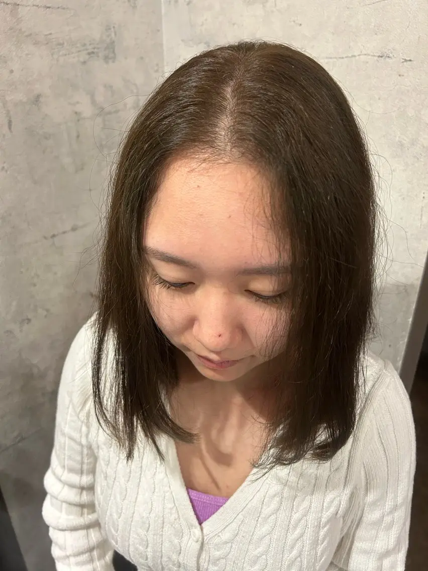 ミディアム カラー ブリーチ 透明感カラー ダブルカラー ブリーチなしカラー ヘアカラー パーソナルカラー 診断🍀マリンのヘアスタイル