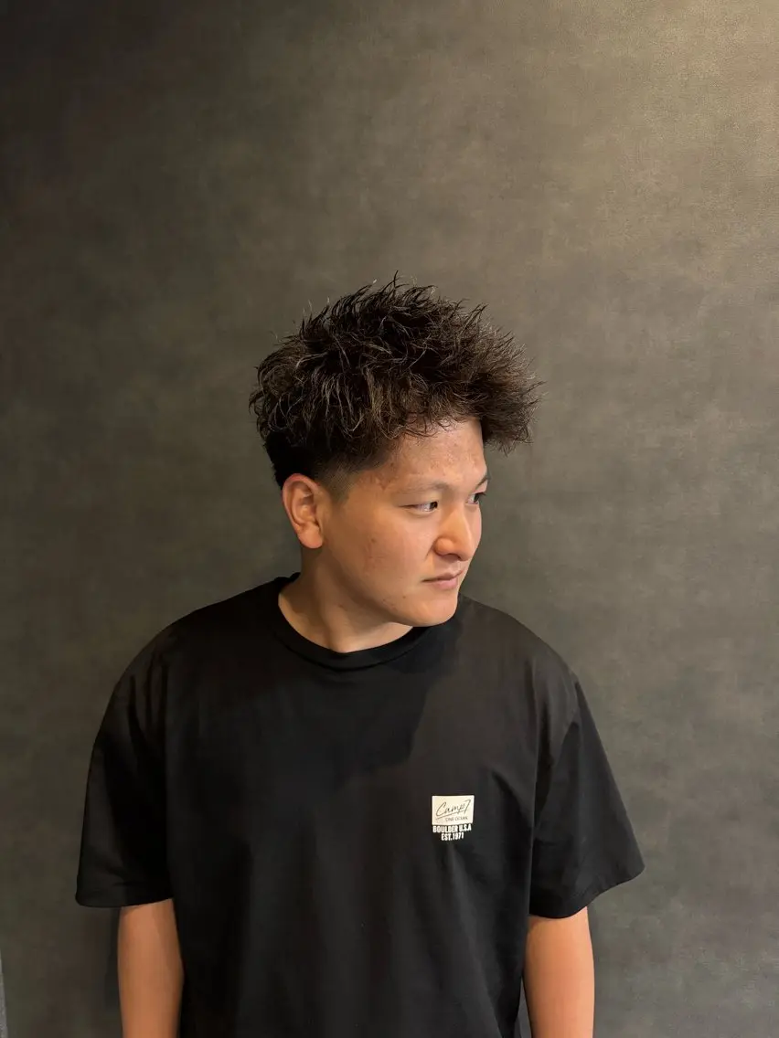 ショート パーマ メンズ メンズパーマ カット パーマ 原田 尚満 メンズヘア特化のヘアスタイル