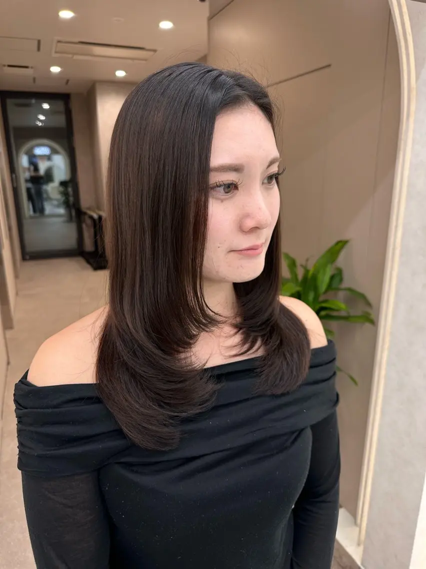 ミディアム ミディアムレイヤー レイヤーカット 垢抜け🤍🪄 ボブ🌿COAさちのヘアスタイル