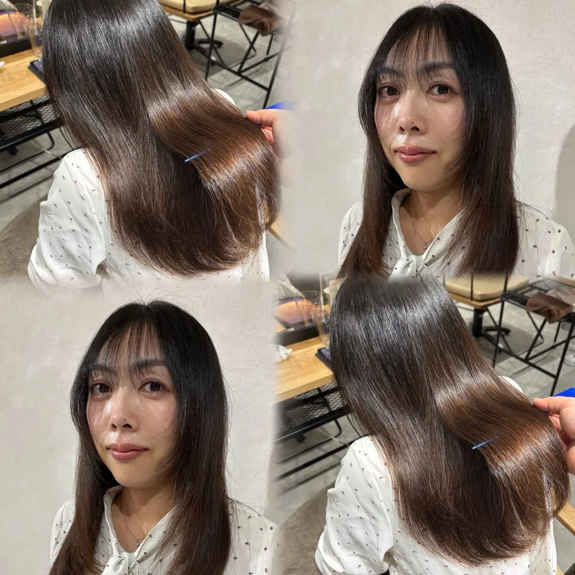 縮毛矯正 天王町×艶感 カラー 🍒サヤ🍒のヘアスタイル