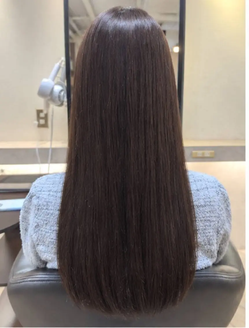 ロング カラー 田中 賀菜衣のヘアスタイル
