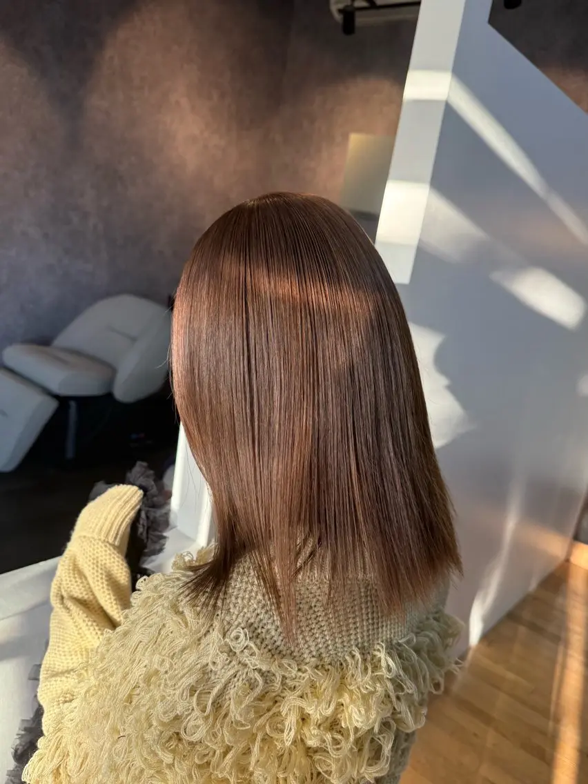 セミロング カラー ベージュカラー ブラウンカラー ブラウンベージュ カット ヘアカラー トリートメント 似合わせカット/ボブ ナチュラルメンズヘアのヘアスタイル