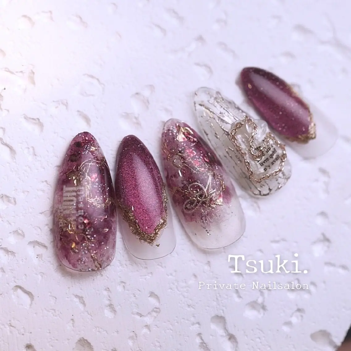 ネイル 冬ネイル クリスマス ハンドネイル Nailsalon Tsuki.のネイルデザイン