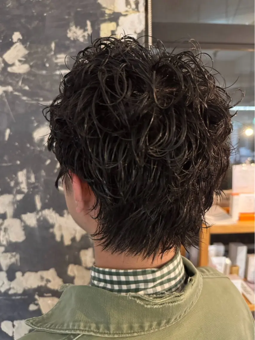 ショート パーマ メンズ カット パーマ こころ/カーリー・ パーマデザインのヘアスタイル