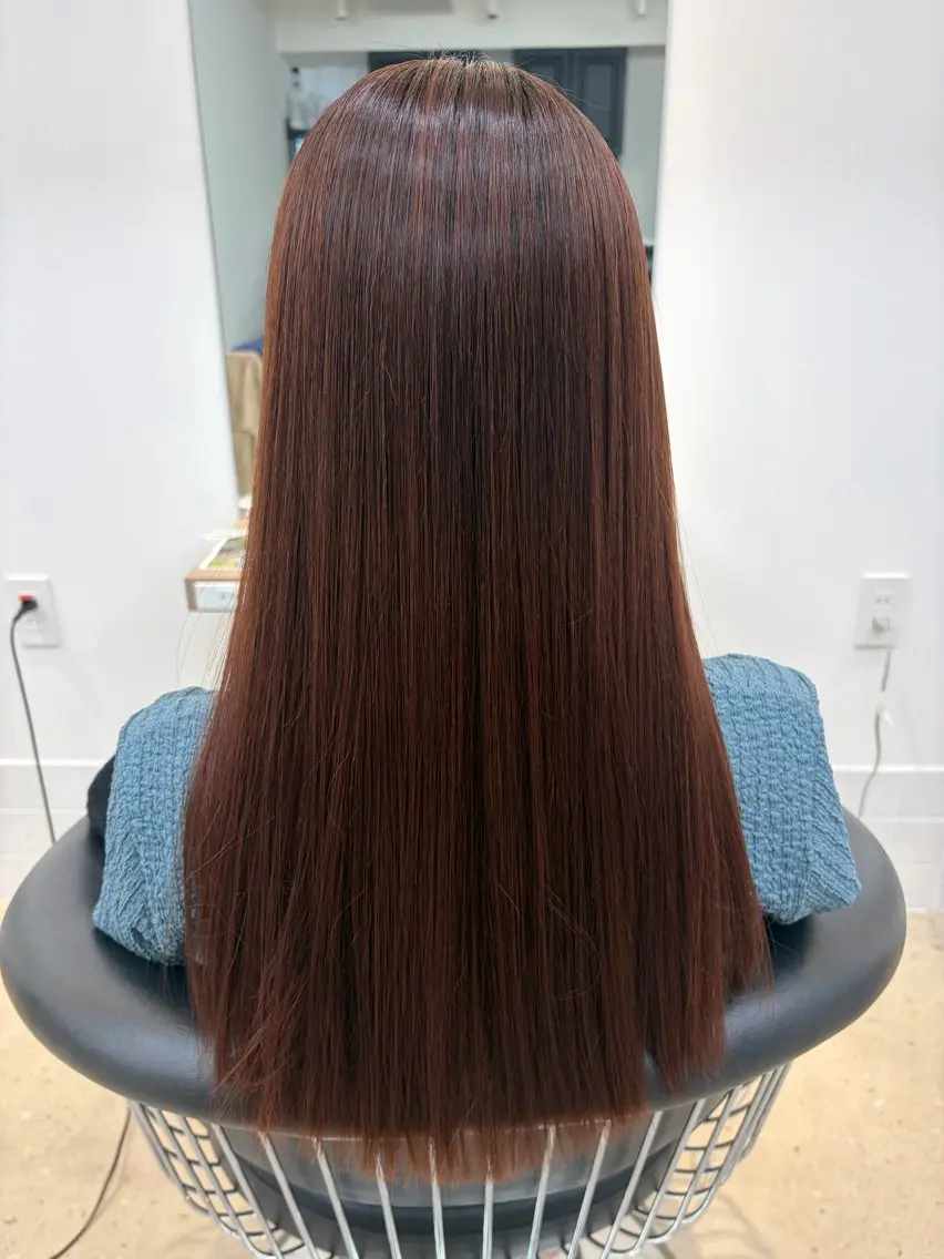 ロング カット 縮毛矯正 小出 琴未のヘアスタイル