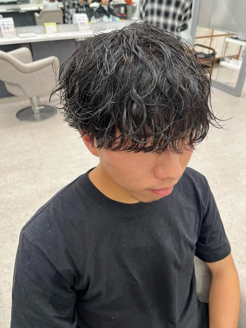 パーマ メンズ メンズパーマ 波巻きパーマ カット パーマ 🍐シャドウパーマ メンズ特化/守岡🍐のヘアスタイル