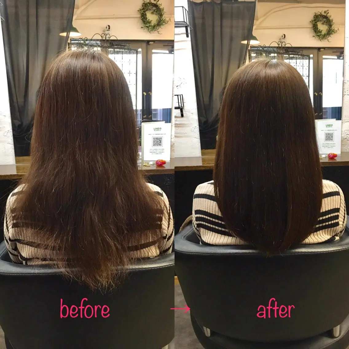 セミロング 縮毛矯正&髪質改善 MAILHAIRのヘアスタイル