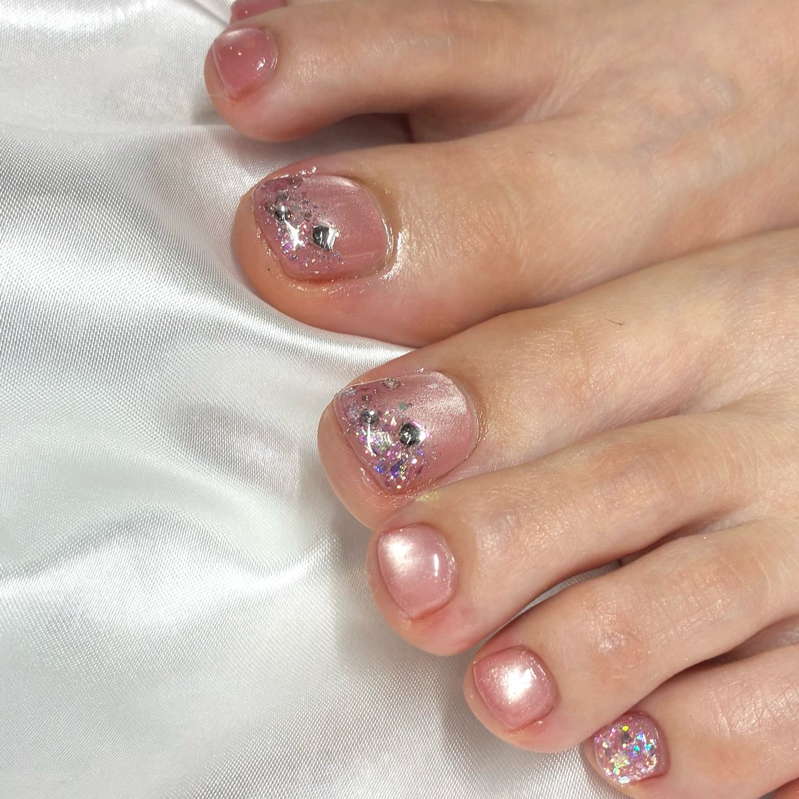 ネイル ジェルネイル マグネットネイル フットネイル Nail ヌシん家 AKANEのネイルデザイン