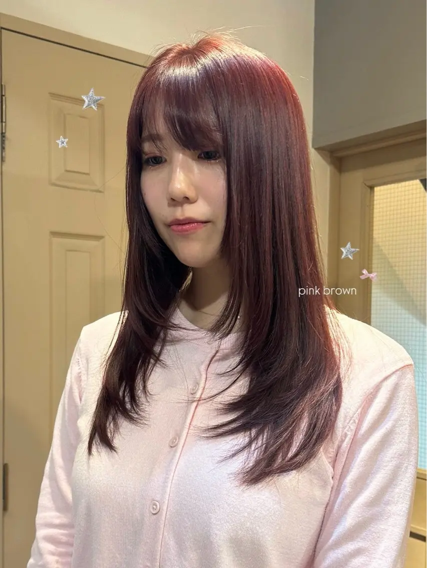 ロング カラー カット ヘアカラー トリートメント 暖色カラー/レイヤー 🌙 オノユリカのヘアスタイル