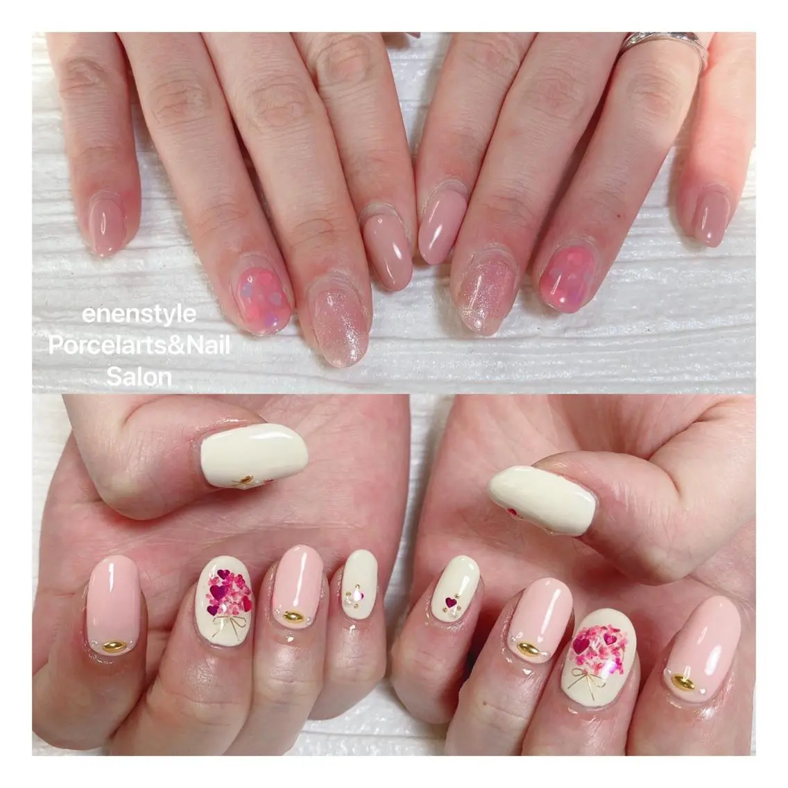 ミディアム ネイル ハンドネイル 🐾enen style 🐾のネイルデザイン