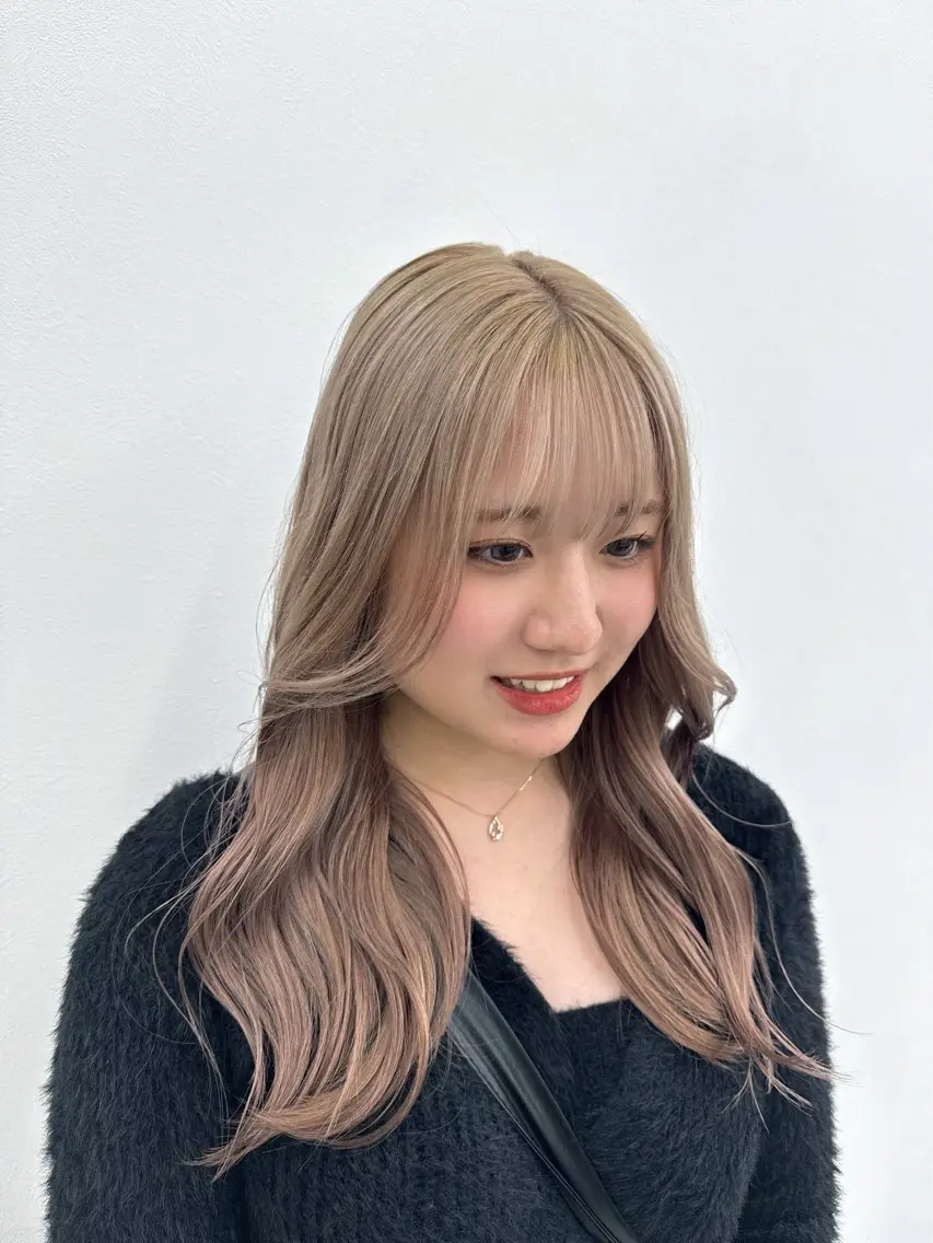 カラー ベージュカラー ピンクカラー ピンクベージュ noa🎀美髪縮毛/ 透明感カラーのヘアスタイル