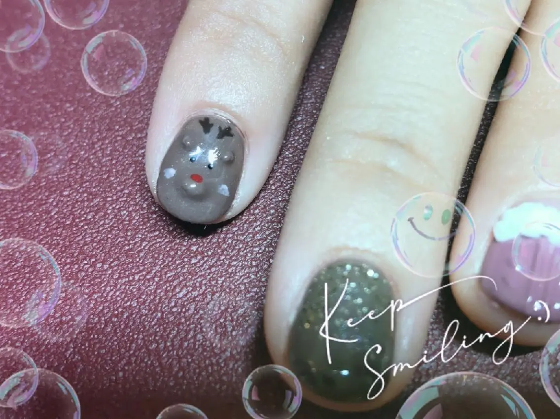 ネイル ショート クリスマス ニュアンスネイル 冬ネイル クリスマス T&A nailのネイルデザイン