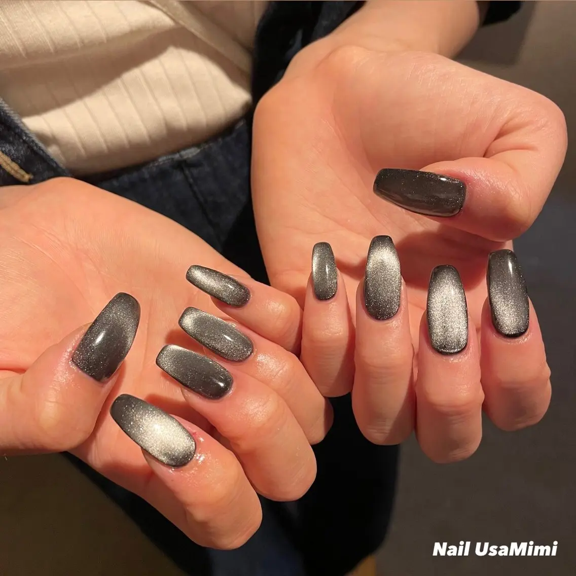 ネイル マグネットネイル 本町ネイルNail UsaMimiのネイルデザイン