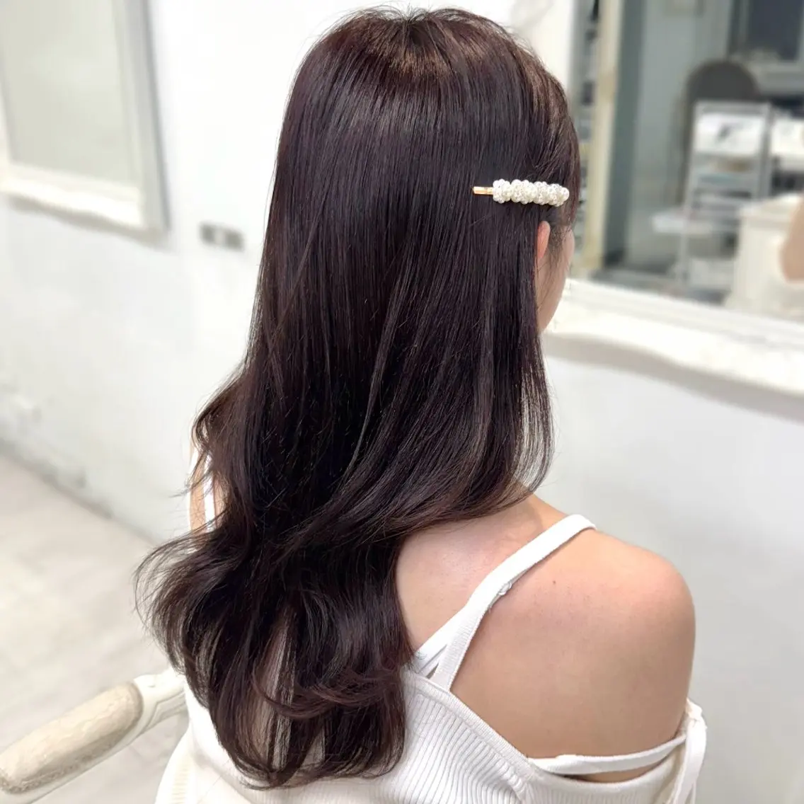 ロング カラー ブリーチ ダブルカラー ブリーチなしカラー 髪質改善 トリートメント ヘアカラー 無料カットモデル🩶 Jr.メニューはるかのヘアスタイル