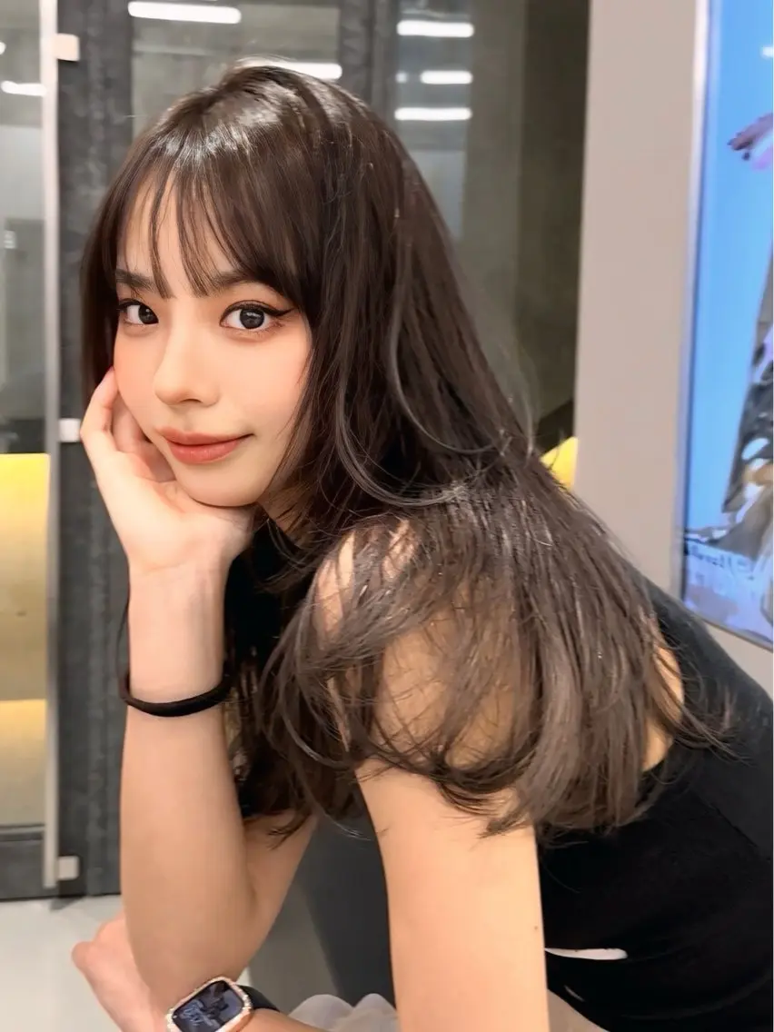 【1番人気👑】カット+ワンカラー+艶トリートメント✨(ブリーチなし)🍑の写真