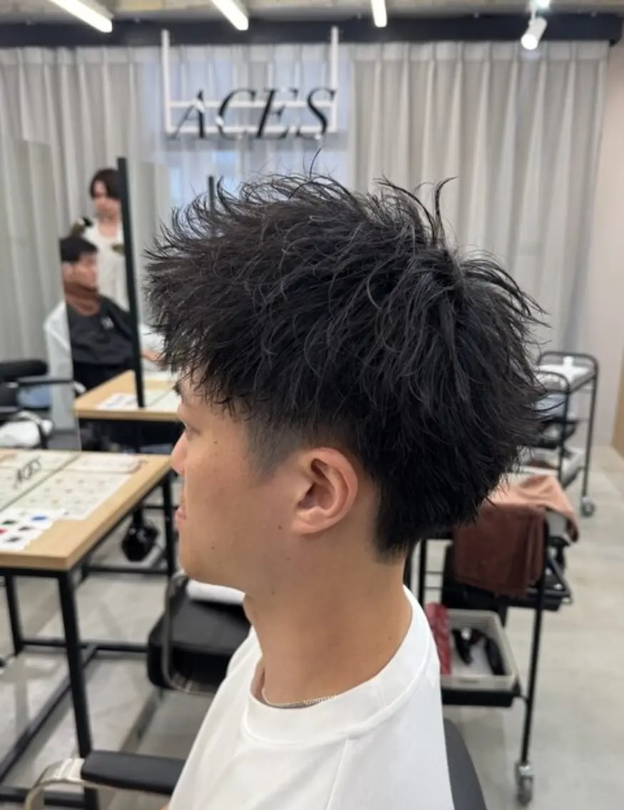ショート メンズ メンズパーマ メンズショート メンズウルフカット ショートヘア ウルフカット モテ髪/メンズカット 🤡KAITOのヘアスタイル