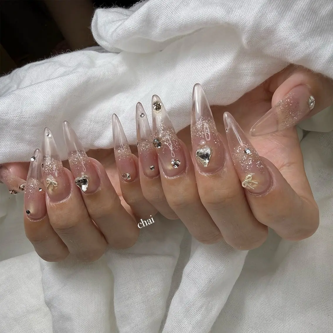 ネイル クリアネイル ワンホンネイル ハンドネイル chai nail + eye📍鶴橋のネイルデザイン