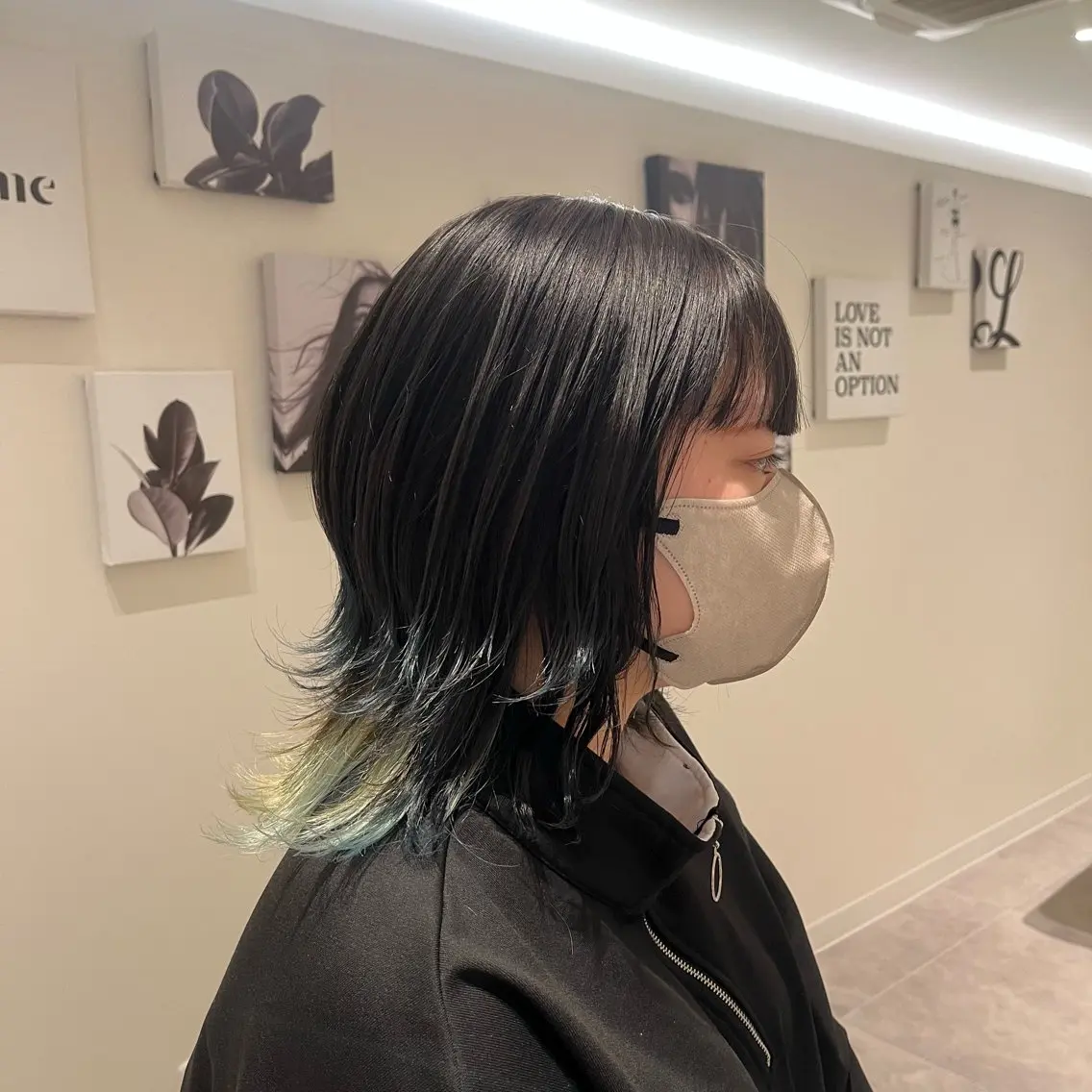 ミディアム カラー ウルフカット 艶感透明感カラー◎ 大分 Keigoのヘアスタイル