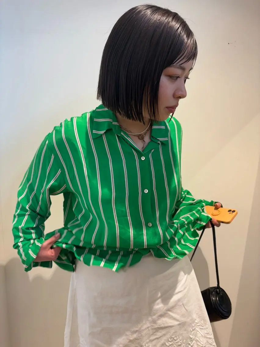 ミディアム ボブ カット トリートメント 津田 里菜のヘアスタイル