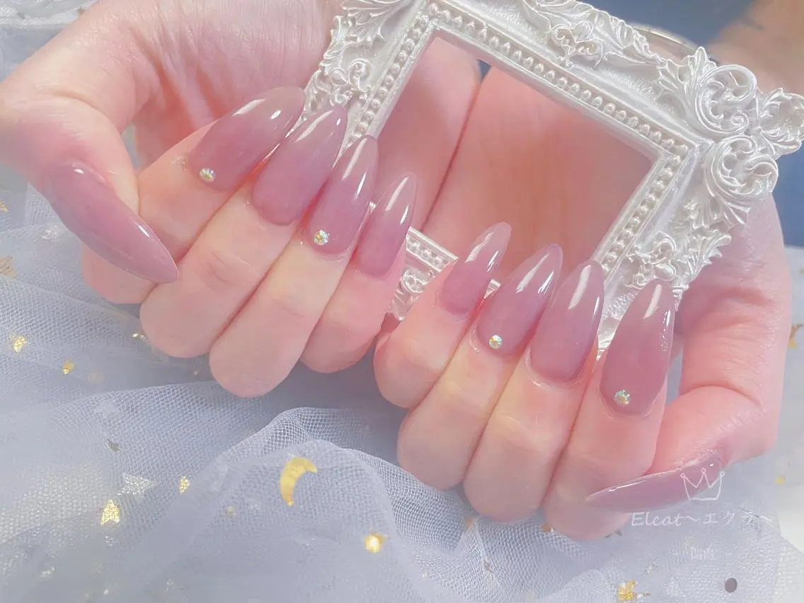 🌼🌼 【チップ長さ出し10本】 ☆ワンカラー/ラメグラデーションコース9980円の写真