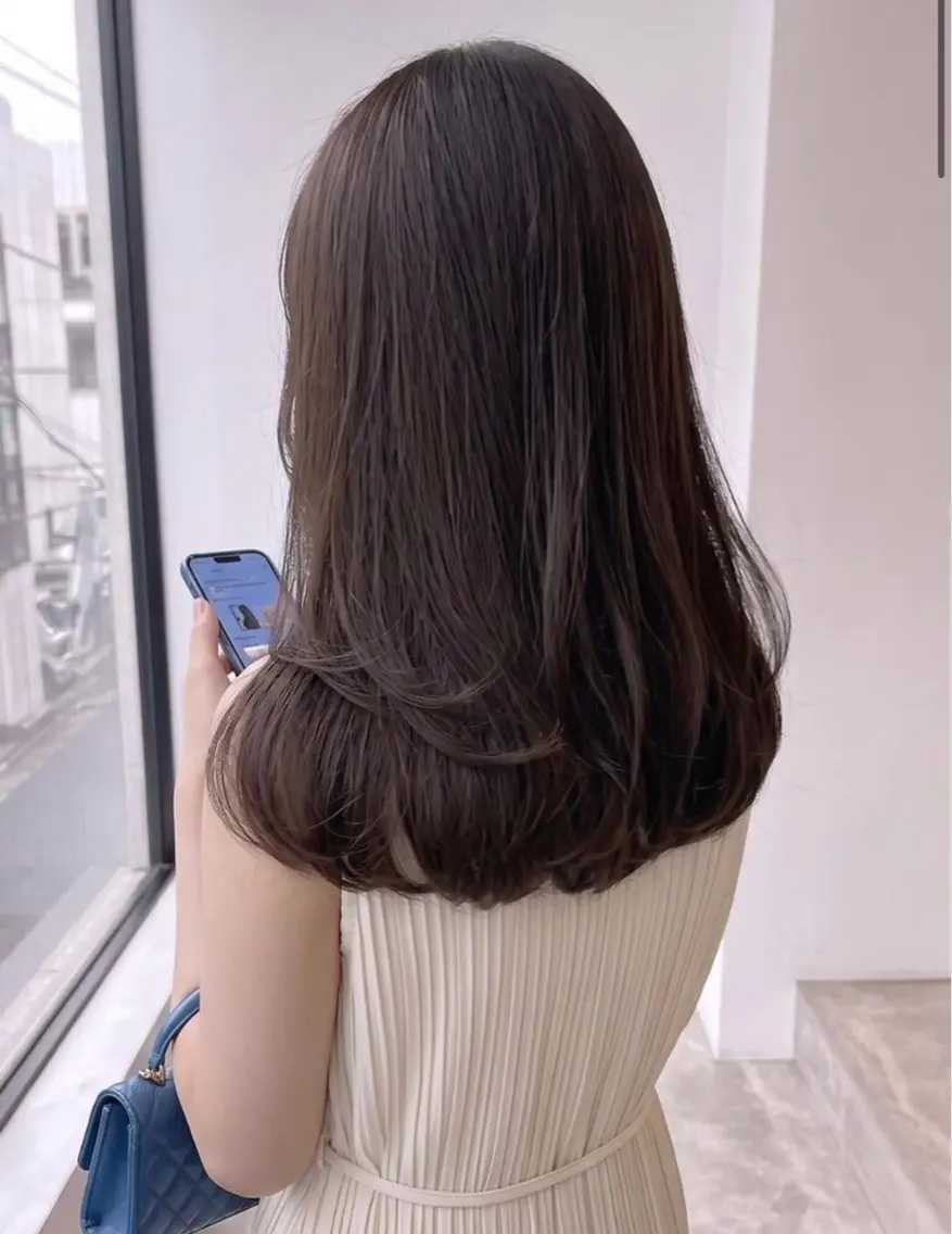 ✨モデル限定✨ レディースロングカット+白髪染めカラー+1STEPトリートメント🌿🤍の写真