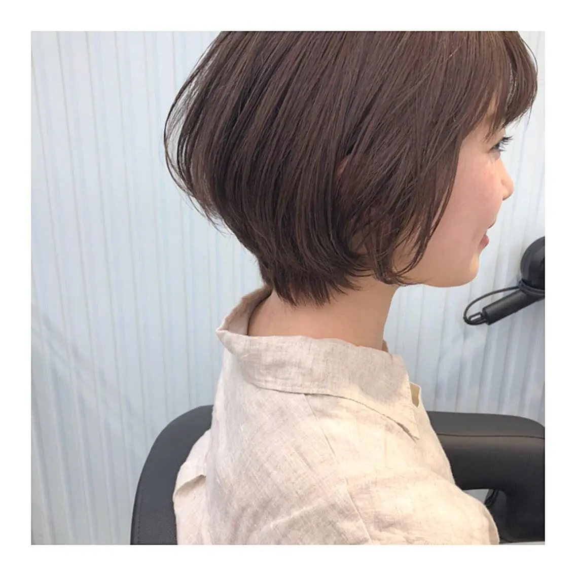 ショート カラー ベージュカラー ミルクティーベージュ ショートヘア レイヤーボブ/ボブ 仲川和人のヘアスタイル