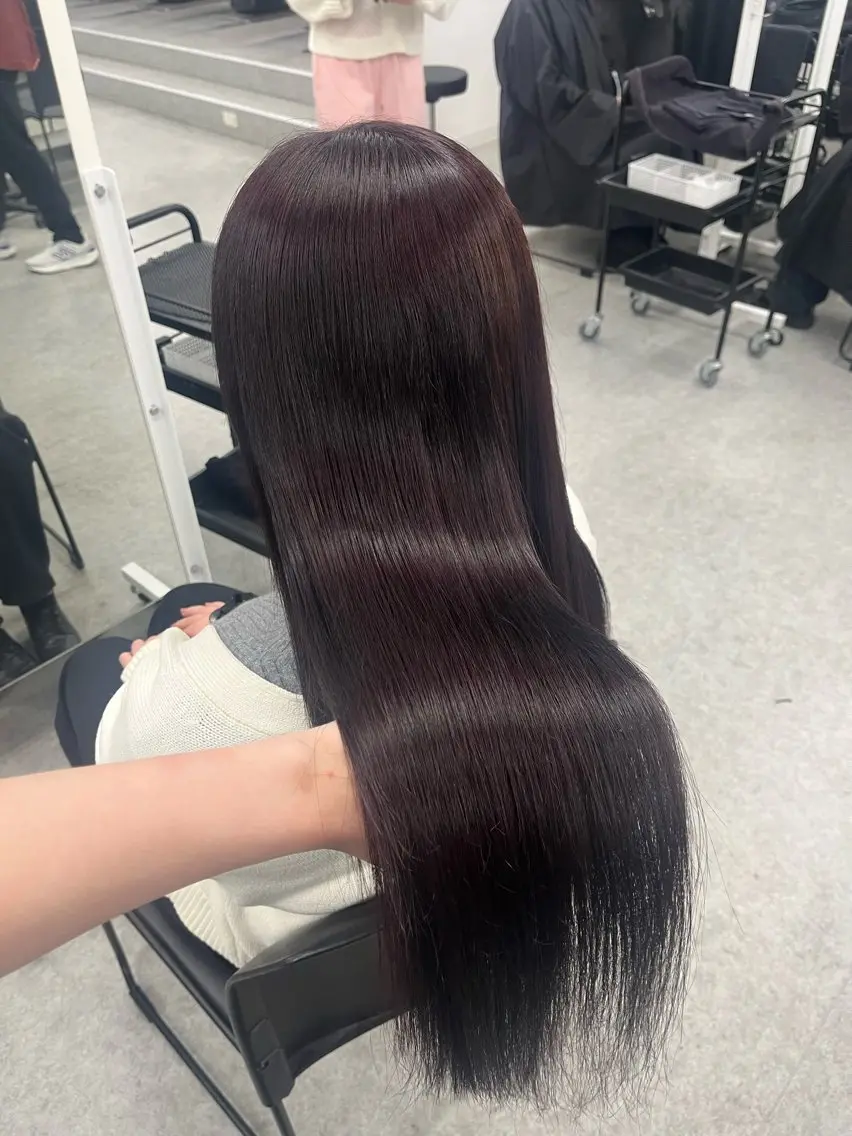 ロング カット ヘアカラー 🤍セット簡単パーマ 🤍TAMAKIのヘアスタイル