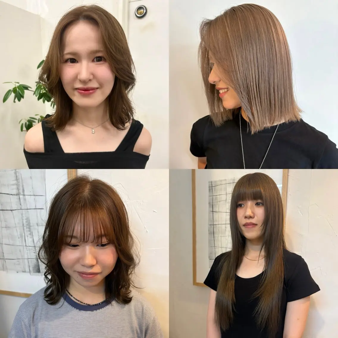 ミディアム カラー ブリーチ ダブルカラー ブリーチなしカラー kii｜ ゆきな｜福岡美容室のヘアスタイル