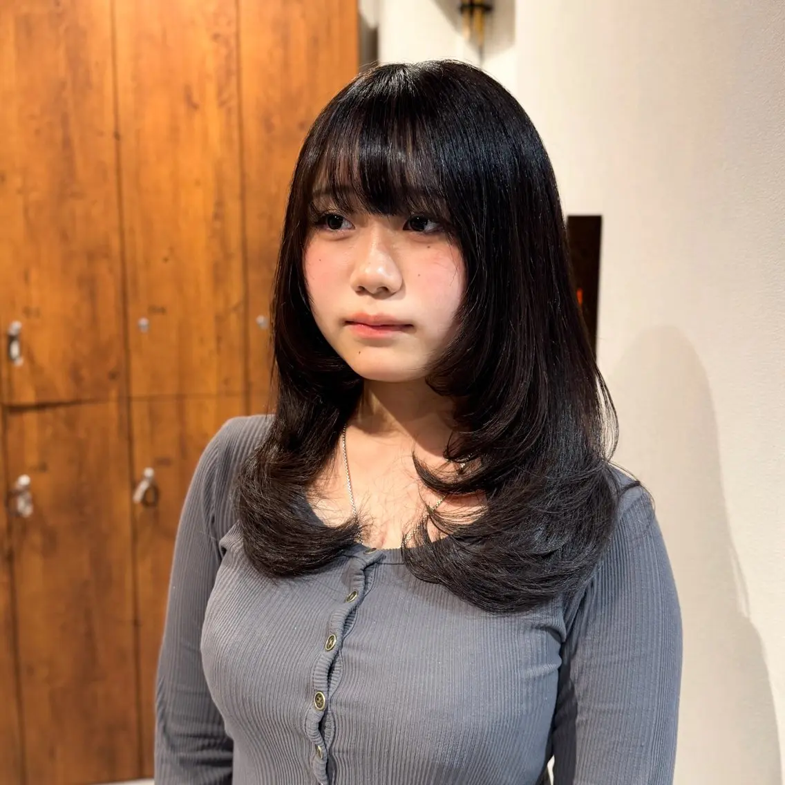 セミロング レイヤーカット カット メンズミディアム☁️ ✨抜け感ヘア/下村迅のヘアスタイル