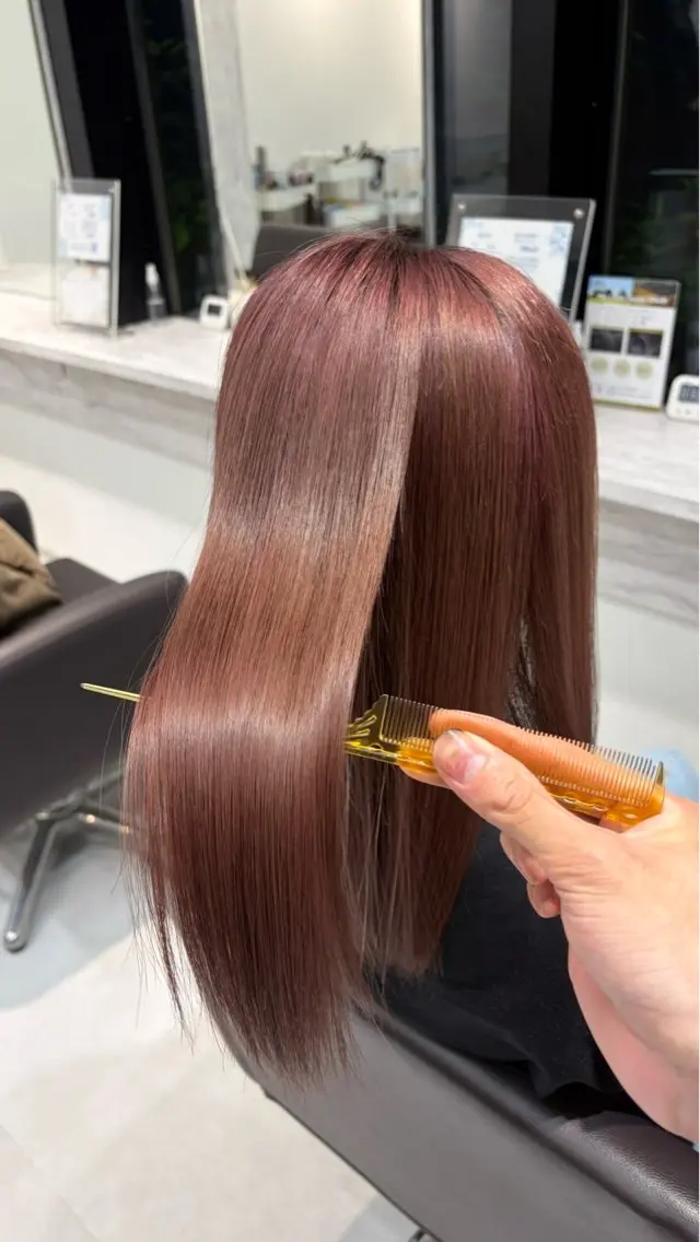 ミディアム 縮毛矯正 小林 駿のヘアスタイル