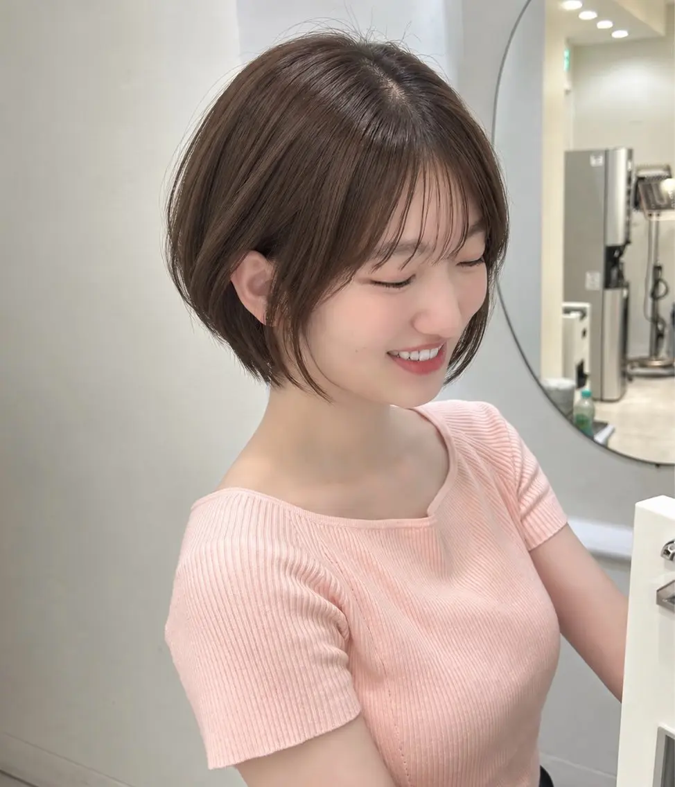 ショート 韓国ヘア🇰🇷／ 艶カラー鈴木萌愛🩶のヘアスタイル