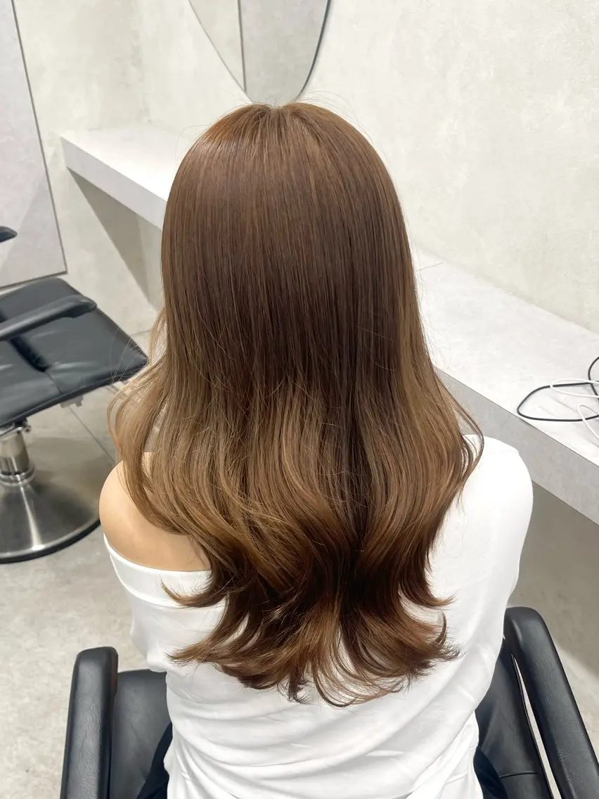 セミロング ヘアカラー ブリーチなしダブル 🪄🎀RIOのヘアスタイル