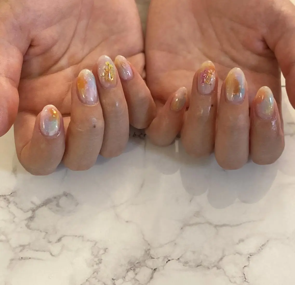 ショート カラー パーマ ヘアアレンジ メンズ アイブロウ マツエク・マツパ ネイル キッズ ease NAIL SALONのネイルデザイン
