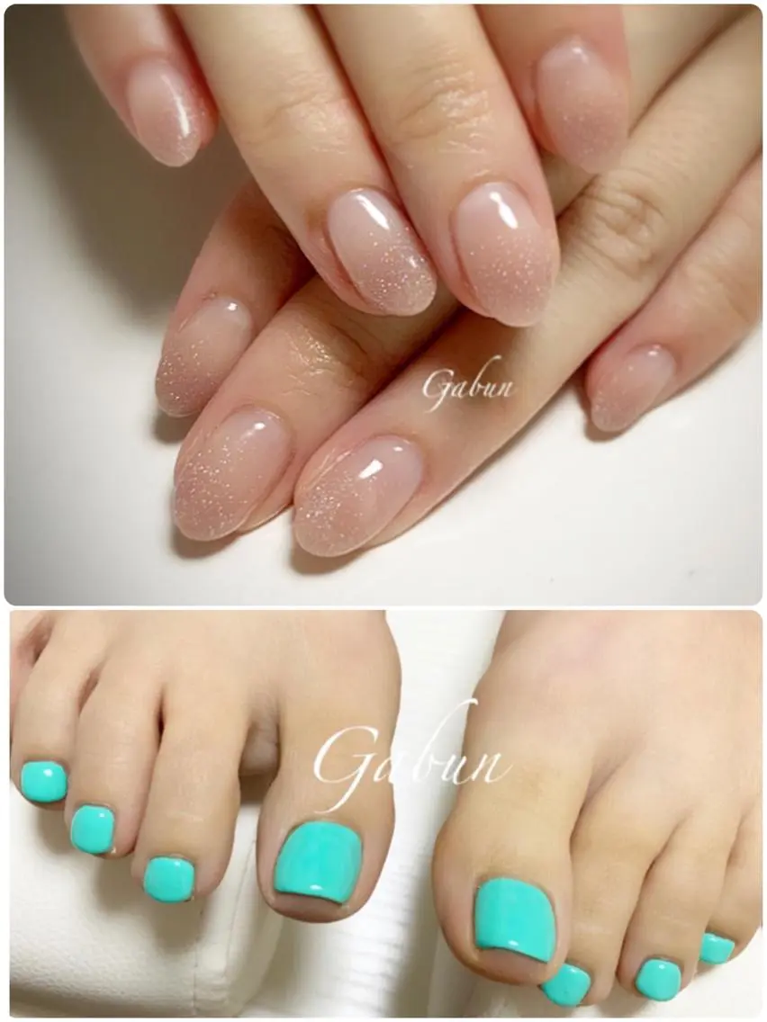 ハンドフットネイル💅シンプルコースの写真