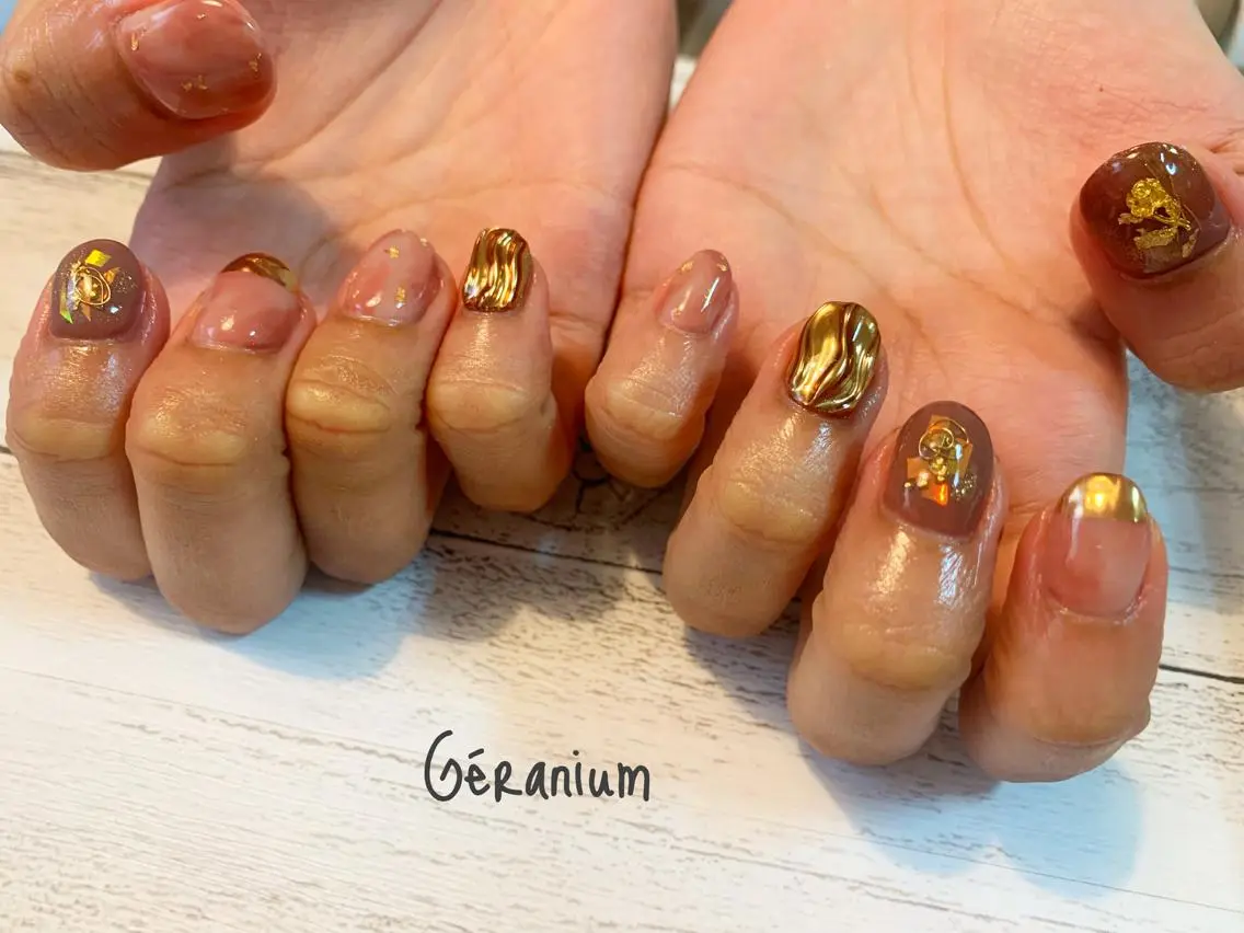 ネイル ハンドネイル GéRanium Harukaのネイルデザイン