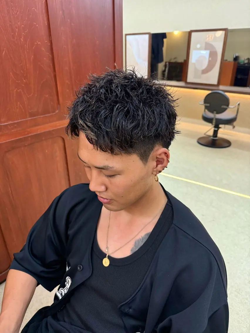 ショート パーマ メンズ メンズパーマ スパイキーショート ショートヘア EN大宮/山田壮太/ メンズパーマのヘアスタイル