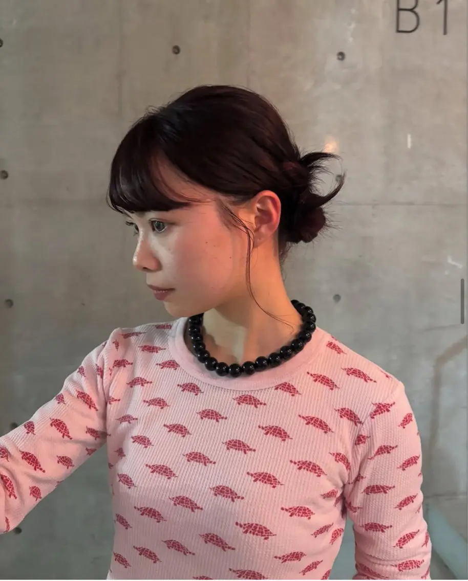 カラー レッドカラー 池田 晴乃のヘアスタイル