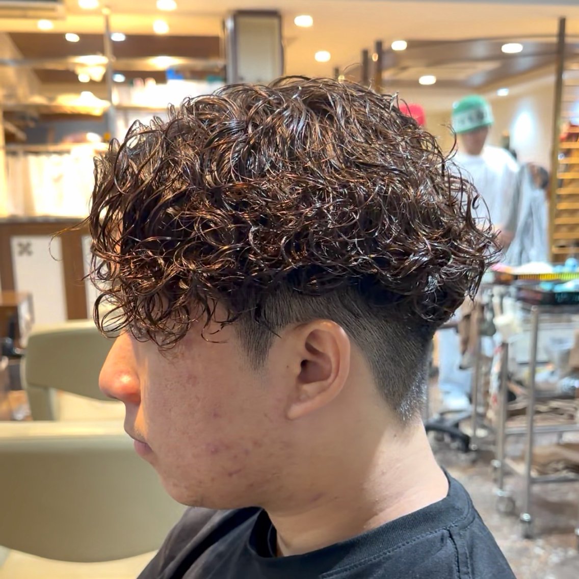 メンズ カット パーマ 原田 黎也のヘアスタイル