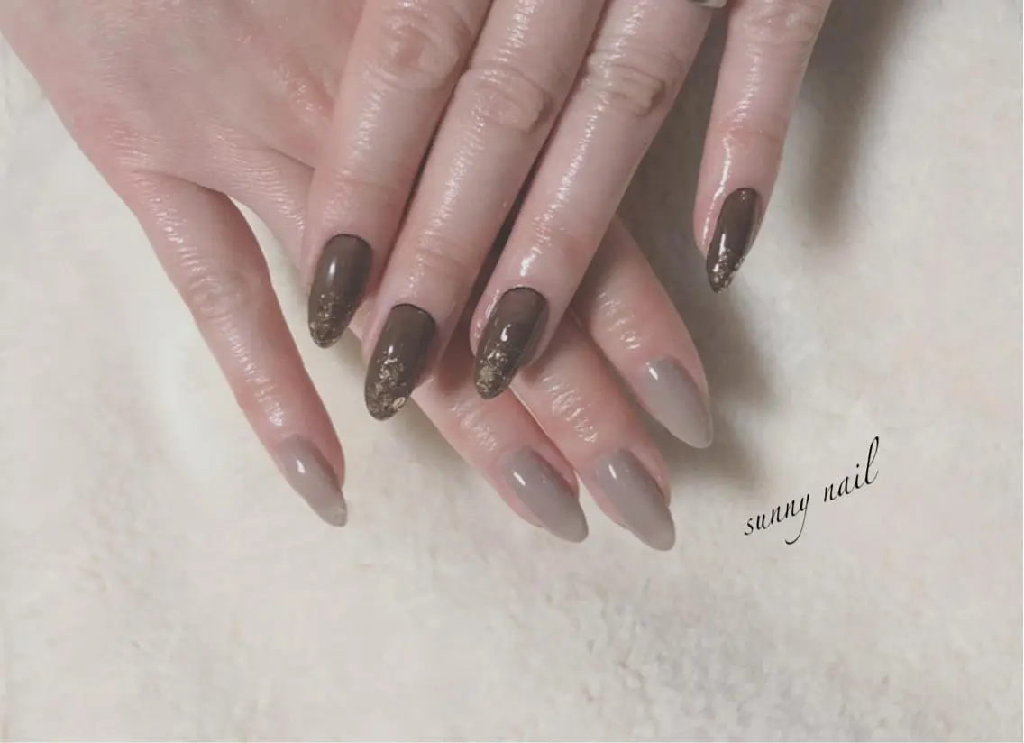 ネイル ブラウン sunny nailのネイルデザイン