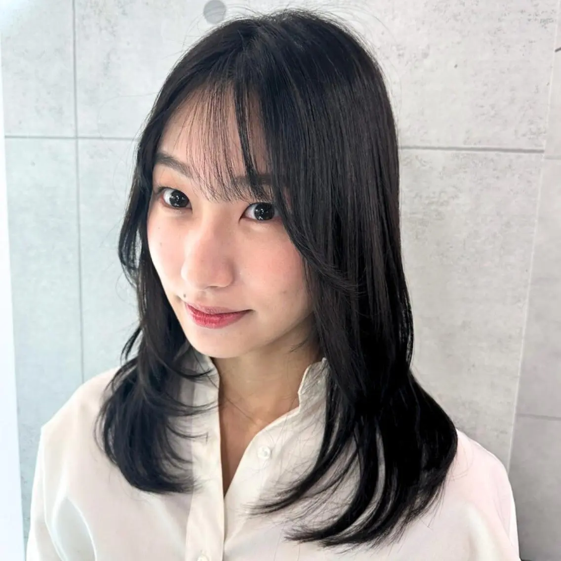 セミロング レイヤーカット 似合わせカット 小顔カット カット Endearing 銀座/レイヤーカットのヘアスタイル